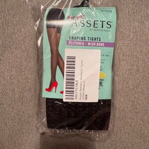 Spanx Assets by Sara Blakely Shaping Tights Textured Wishbone‎ Black Size 2